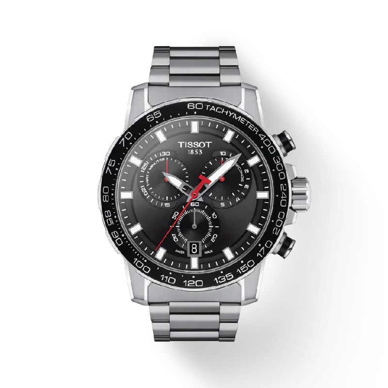 men's watches with adjustable silicone bands and digital tracking features -TISSOT SUPERSPORT CHRONO