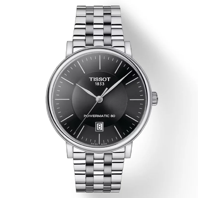 women's watches with elegant designs and interchangeable bands -Tissot T-Classic Black Dial Men 40mm