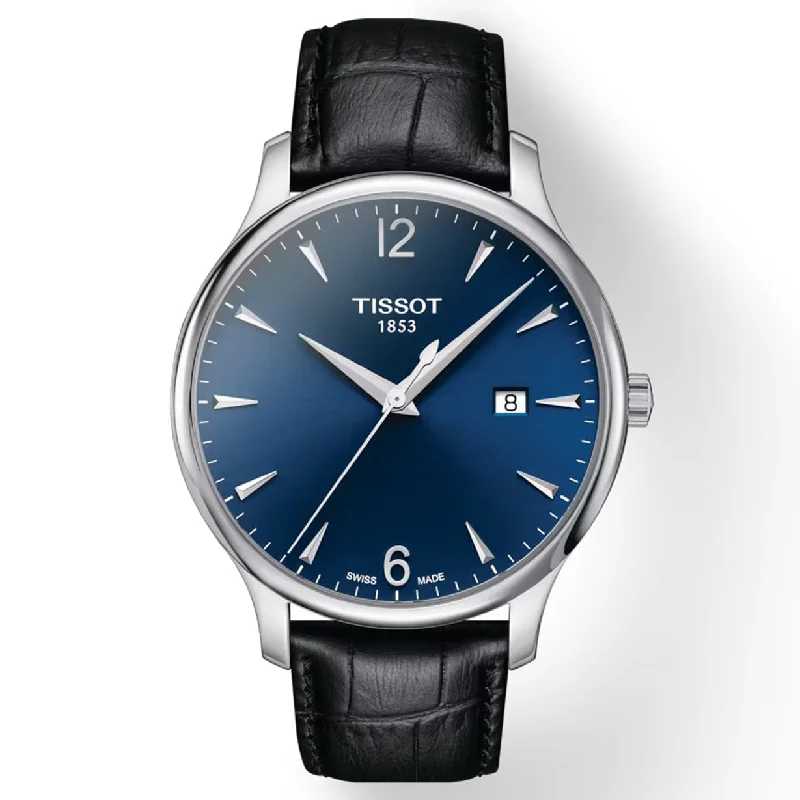 watches for women with crystal-encrusted bezels and elegant faces -Tissot T-Classic Blue Dial Men 42mm