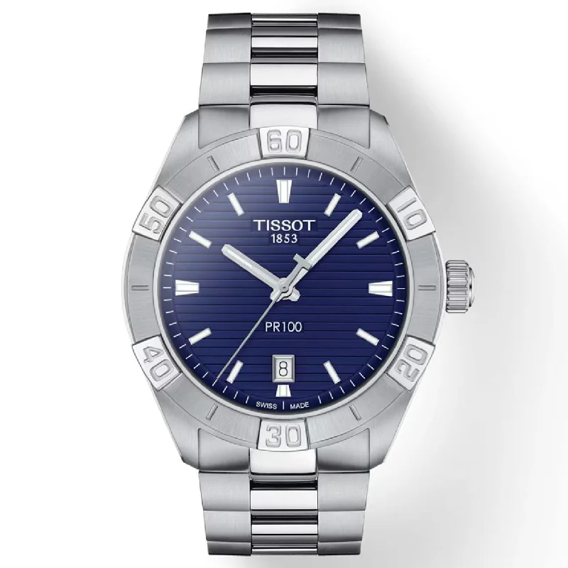 men's watches with oversized dials and chronograph features -Tissot T-Classic Blue Dial Men 42mm