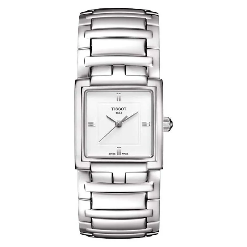 men’s watches with large cases and bold numbers on dials -Tissot T-Classic Silver Dial Men 23mm