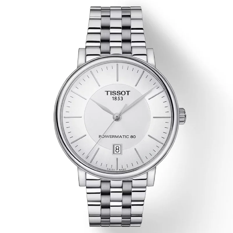 smartwatches for men with sleep tracking, fitness, and GPS features -Tissot T-Classic Silver Dial Men 40mm