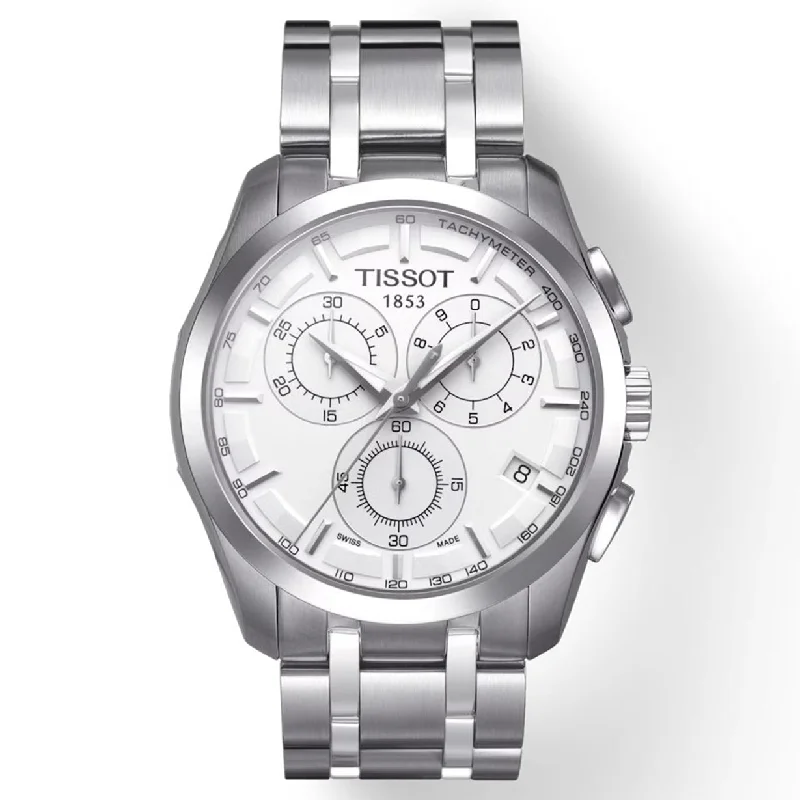 men’s watches with advanced fitness tracking and wellness features -Tissot T-Classic Silver Dial Men 41mm