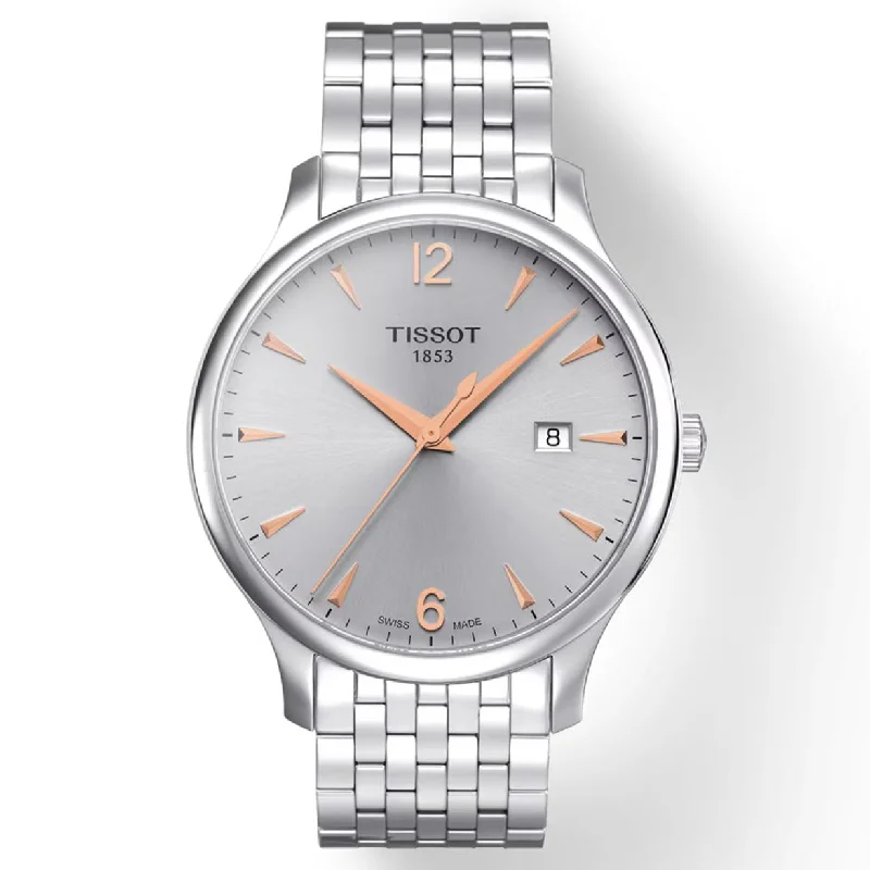 elegant watches for men with sleek stainless steel and black dials -Tissot T-Classic Silver Dial Men 42mm