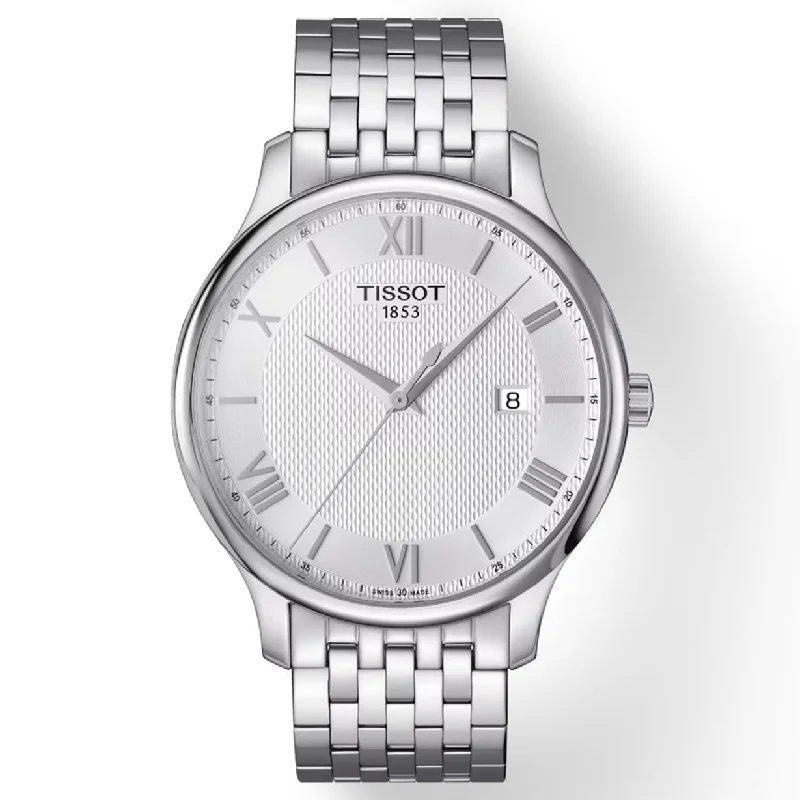 stylish women's watches with mesh metal bands and modern features -Tissot T-Classic Silver Dial Men 42mm