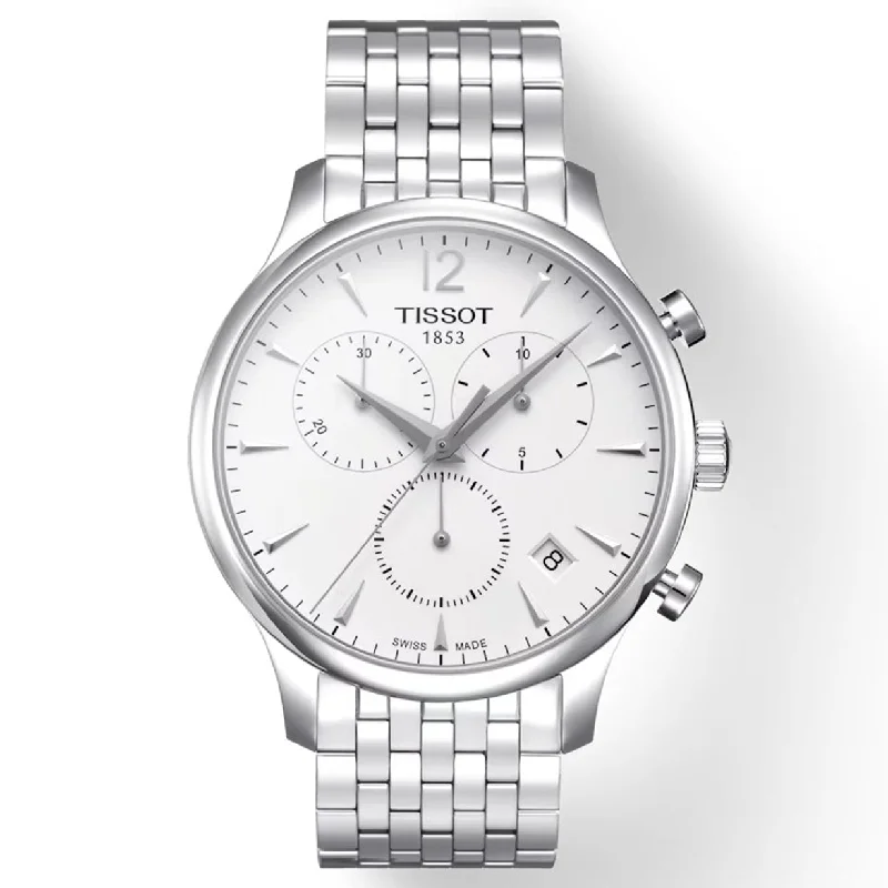 men's watches with unique features like barometer and altimeter -Tissot T-Classic Silver Dial Men 42mm