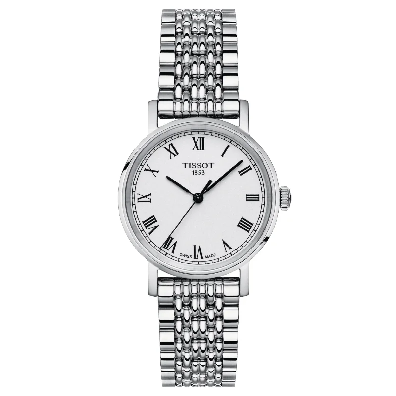 men's watches with sleek, minimal designs and eco-friendly straps -Tissot T-Classic Silver Dial Women 30mm