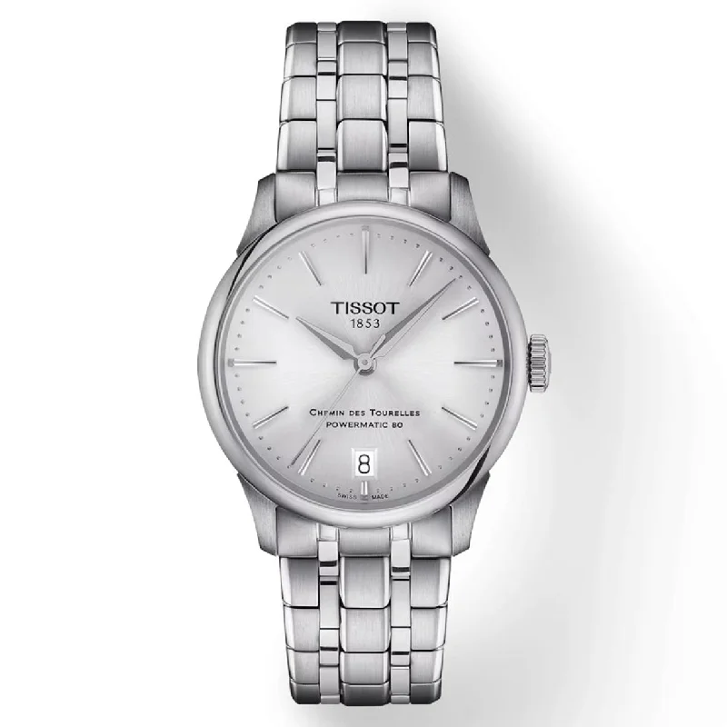 luxury watches for men with high-end metal links and classic designs -Tissot T-Classic Silver Dial Women 34mm