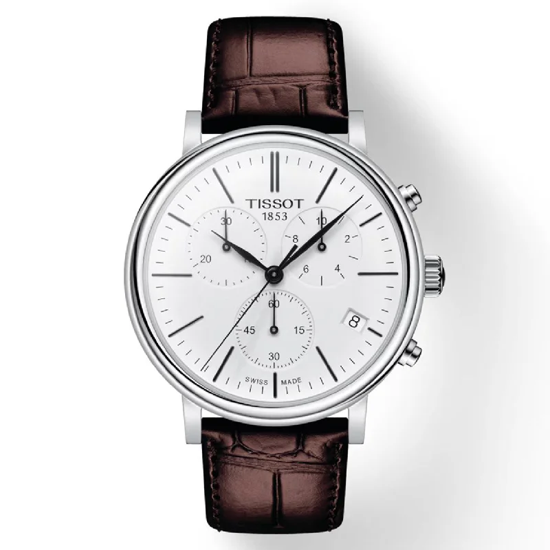 luxury watches for women with sleek dials and premium straps -Tissot T-Classic White Dial Men 41mm