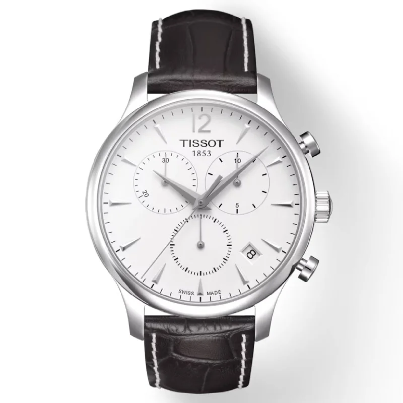 sport watches for men with fitness tracking and sleep monitoring features -Tissot T-Classic White Dial Men 42mm