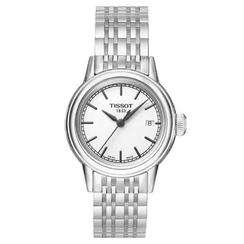 best luxury watches for men with chronograph and automatic functions -Tissot T-Classic White Dial Women 29.5mm