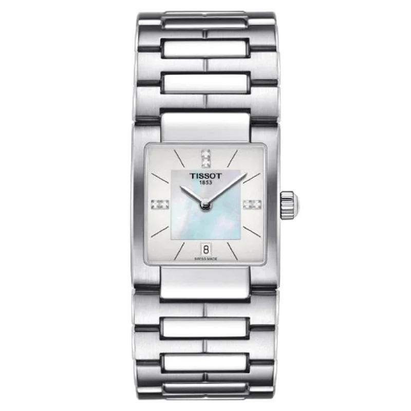 men's watches with solar-powered technology and simple designs -Tissot T-Lady White Mother-Of-Pearl Dial Women 23mm