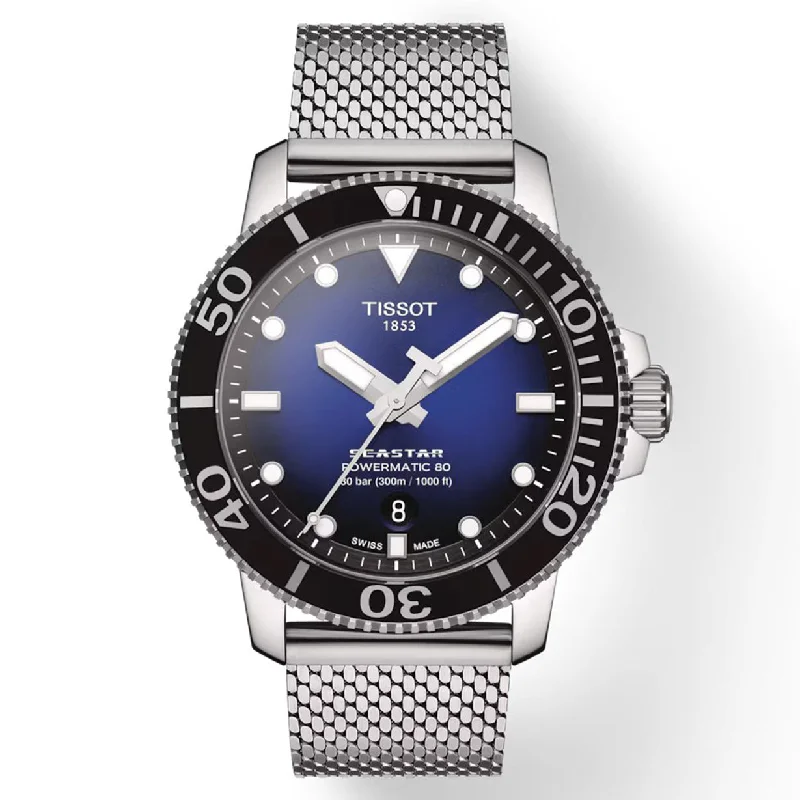 high-end watches for women with luxury details and modern designs -Tissot T-Sport Black & Blue Dial Men 43mm