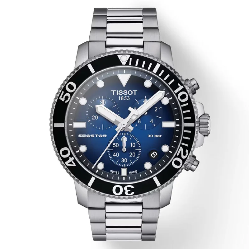 watches for women with sleek designs and elegant metal bands -Tissot T-Sport Black & Blue Dial Men 45.5mm