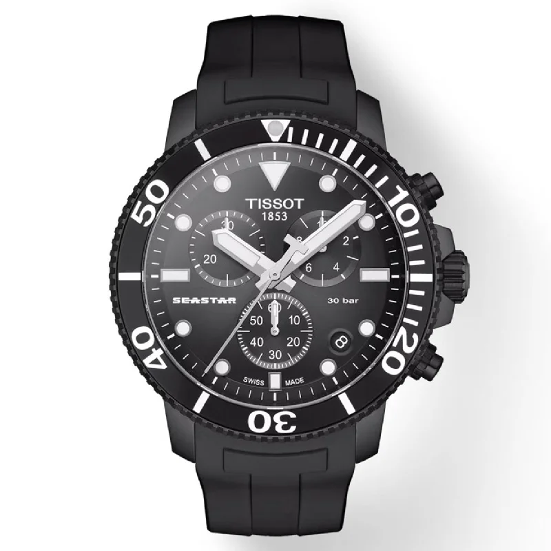 men's watches with sophisticated designs and high-tech functionality -Tissot T-Sport Black Dial Men 45.5mm