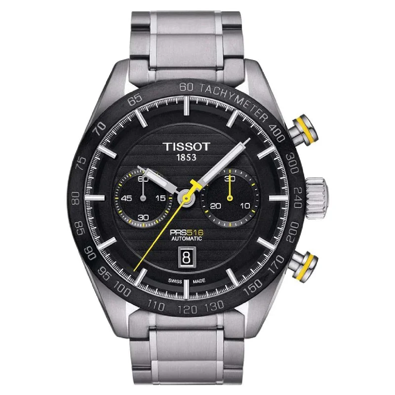 durable watches for men with scratch-resistant sapphire crystal glass -Tissot T-Sport Black Dial Men 45mm