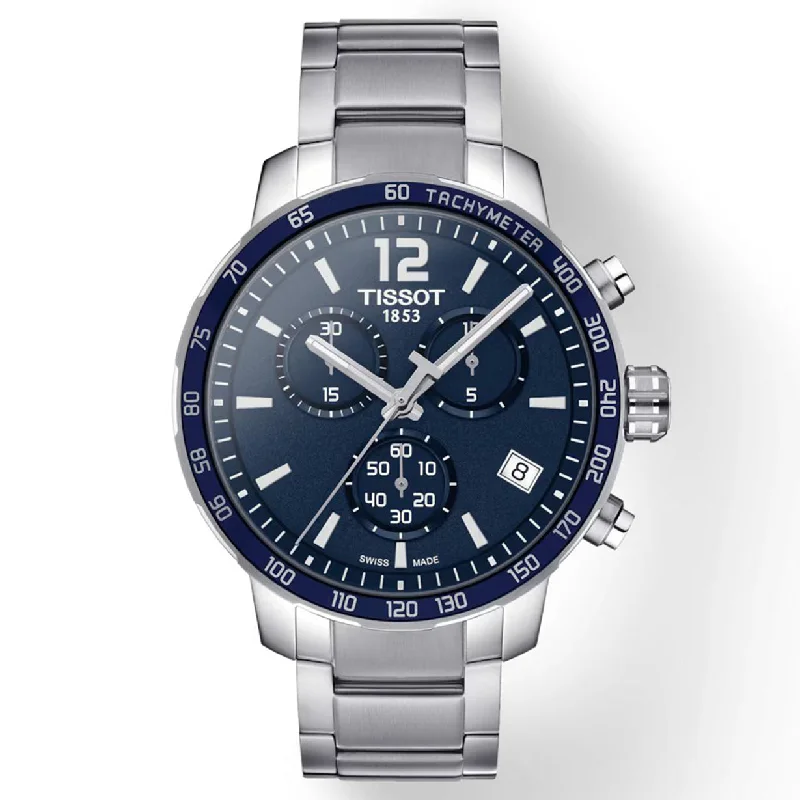 men's watches with leather bands and digital chronograph functions -Tissot T-Sport Blue Dial Men 42mm