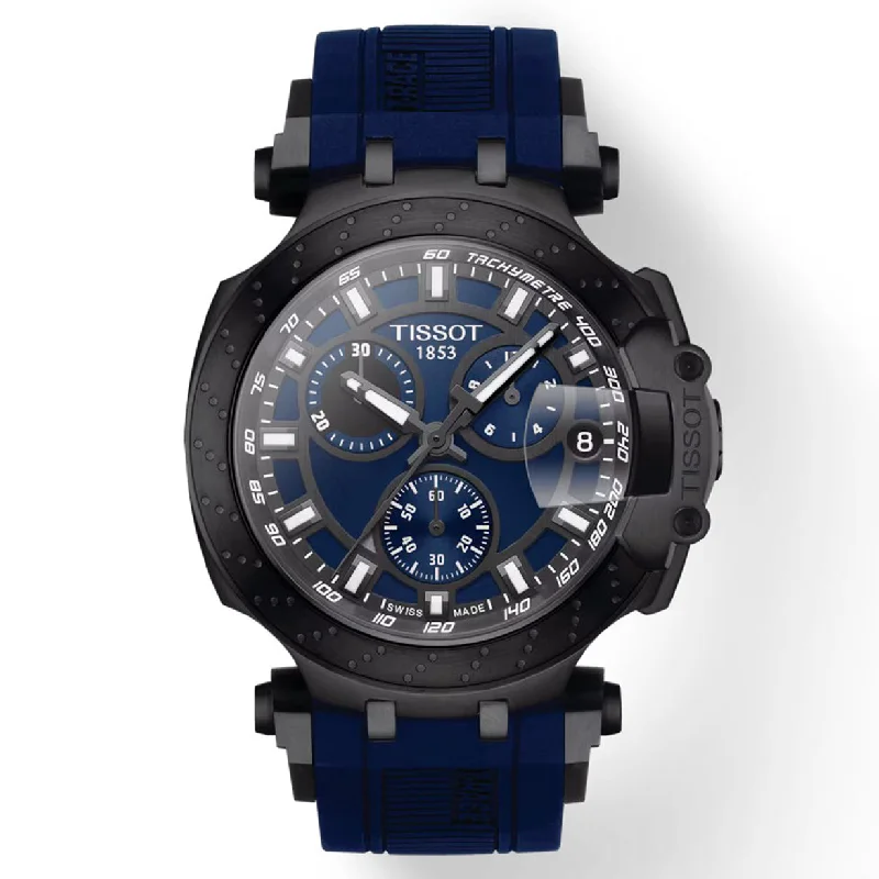 sport watches for men with heart rate sensors and fitness apps -Tissot T-Sport Blue Dial Men 43mm