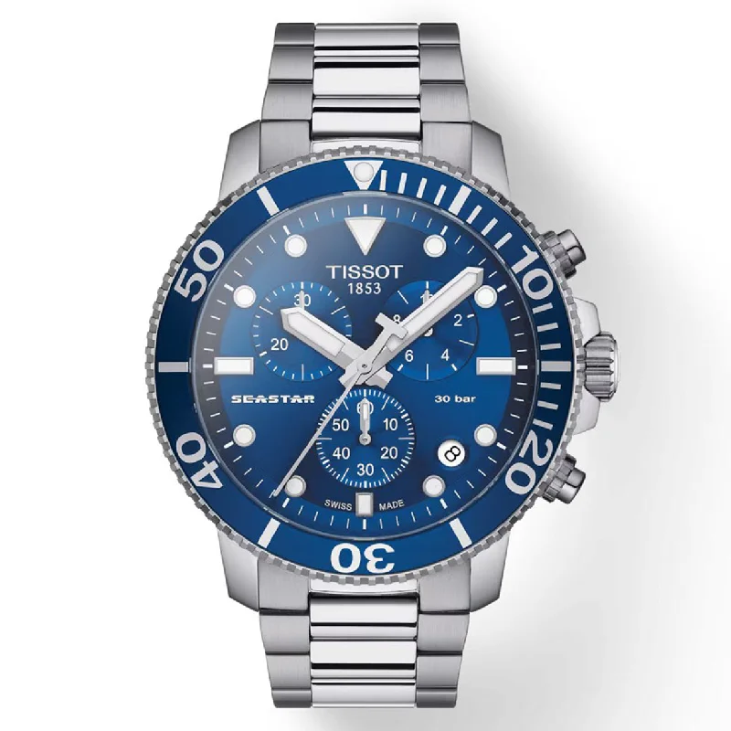 sport watches for men with heart rate monitoring and GPS -Tissot T-Sport Blue Dial Men 45.5mm