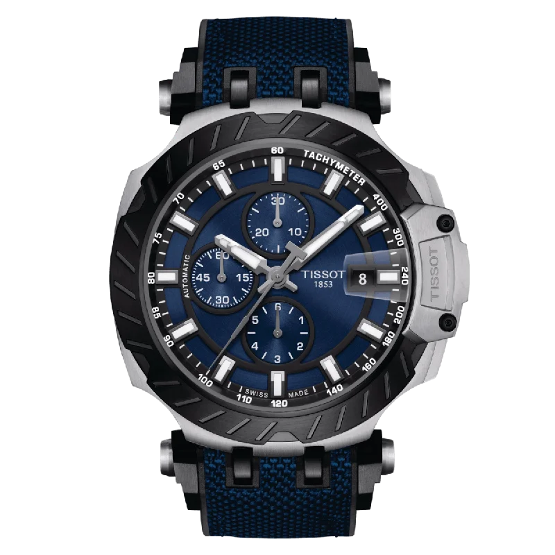 high-end digital watches for men with fitness and health monitoring -Tissot T-Sport Blue Dial Men 45mm