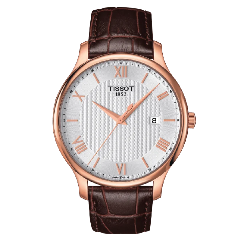 women's watches with crystal accents and stylish stainless steel bands -Tissot Tradition Gents Watch T0636103603800