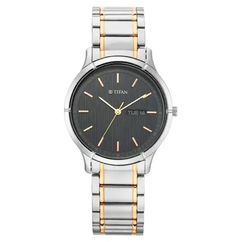 women’s watches with vibrant designs and interchangeable bands -Lagan Men Analog Black Dial & Stainless Steel Strap