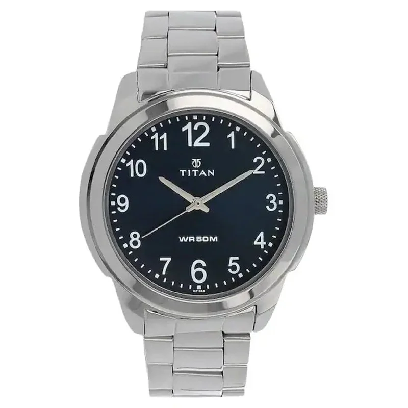 men's watches with automatic movements and rugged, outdoor features -Titan Analog Men Blue Dial