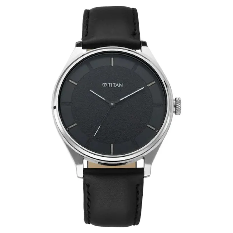 women's watches with crystal-studded bezels and unique designs -Workwear Analog Men Black Dial