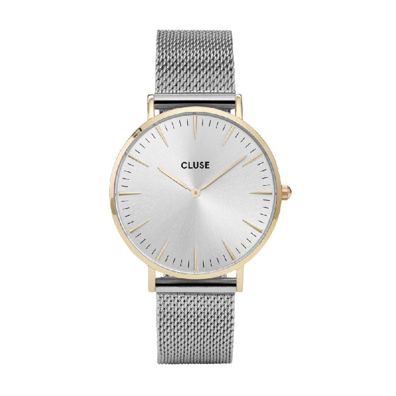 women's watches with slim metal bands and elegant dial designs -Cluse Boho Chic Mesh Bicolour Watch CW0101201016